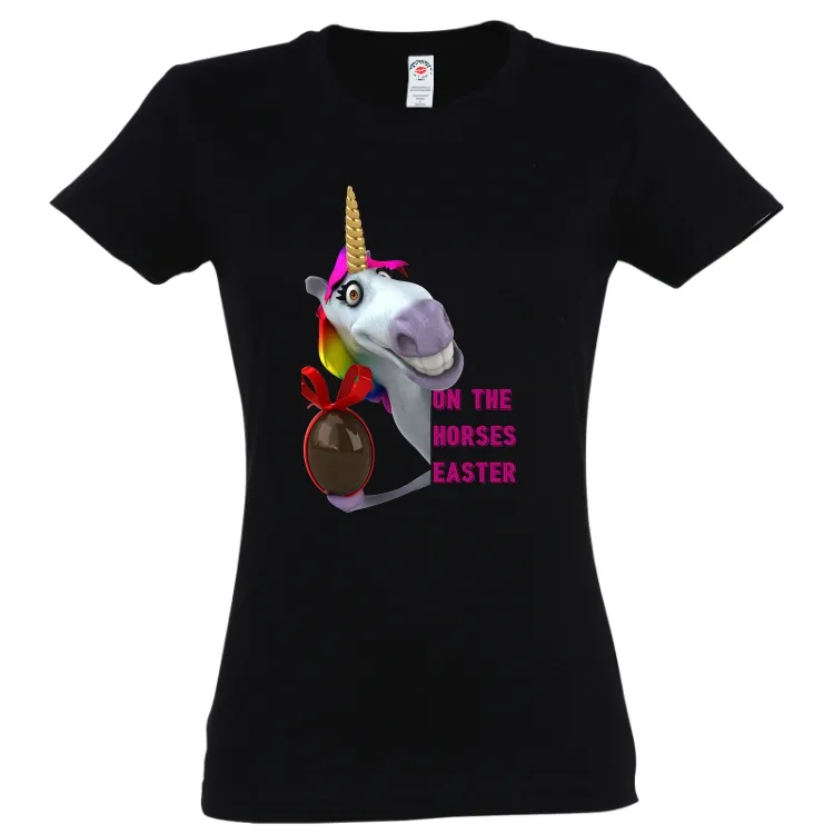 Tricou damă - Horses Easter
