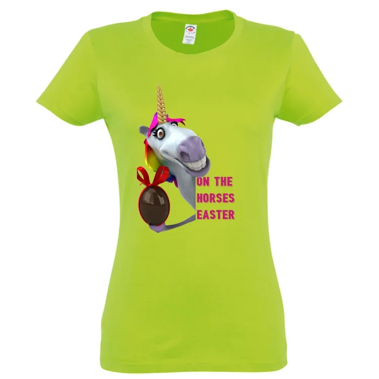 Tricou damă - Horses Easter