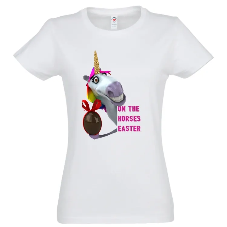 Tricou damă - Horses Easter