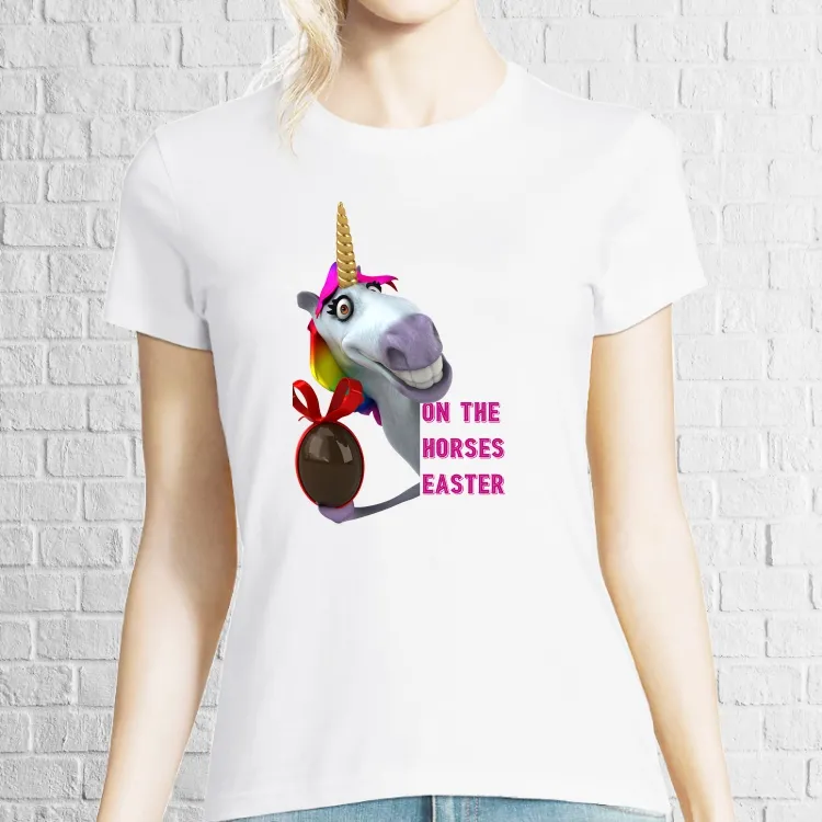 Tricou damă - Horses Easter