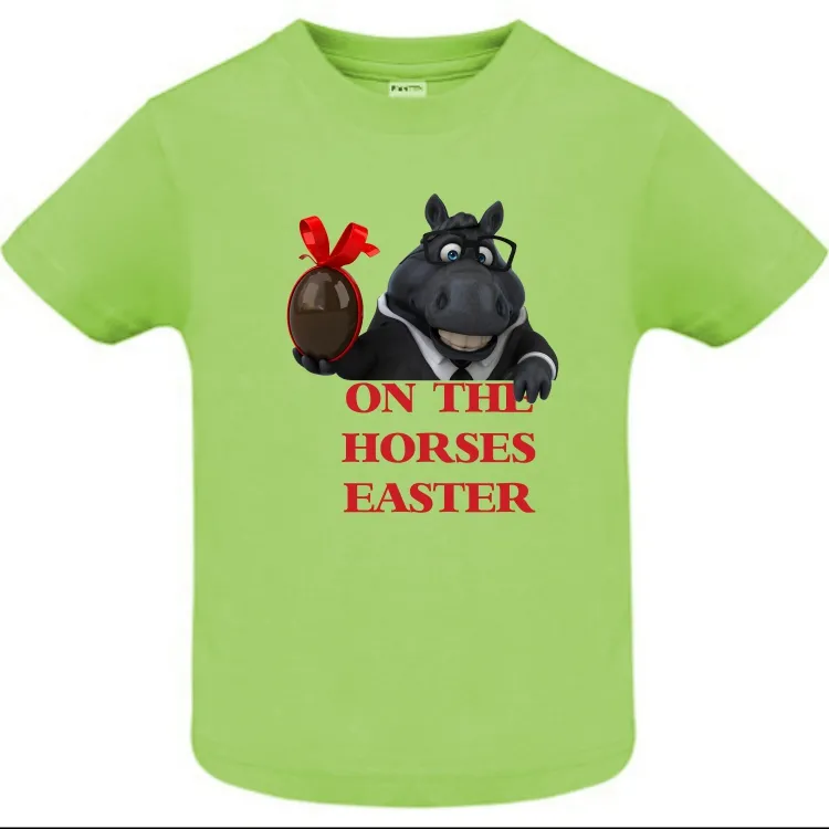 Defect profesional sau snobism, mulți combină româna cu engleza într-o așa numită romgleză, dar s-o joace și pe asta, cum traduci „la Paștele cailor” ? Tricou copil - La Paștele cailor