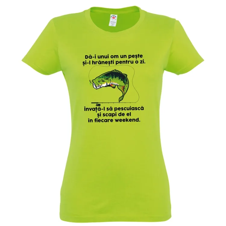 Tricou damă - Învață-l să pescuiască