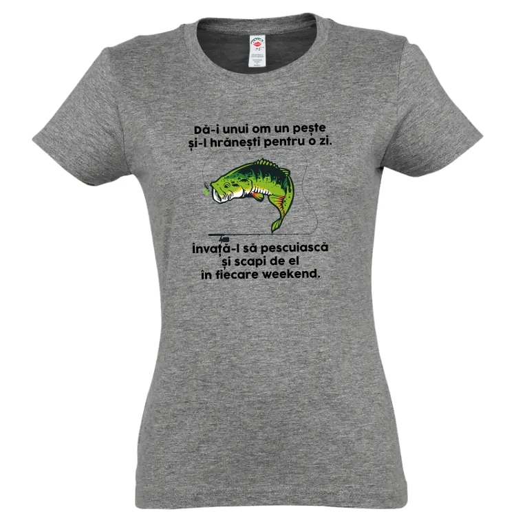 Tricou damă - Învață-l să pescuiască