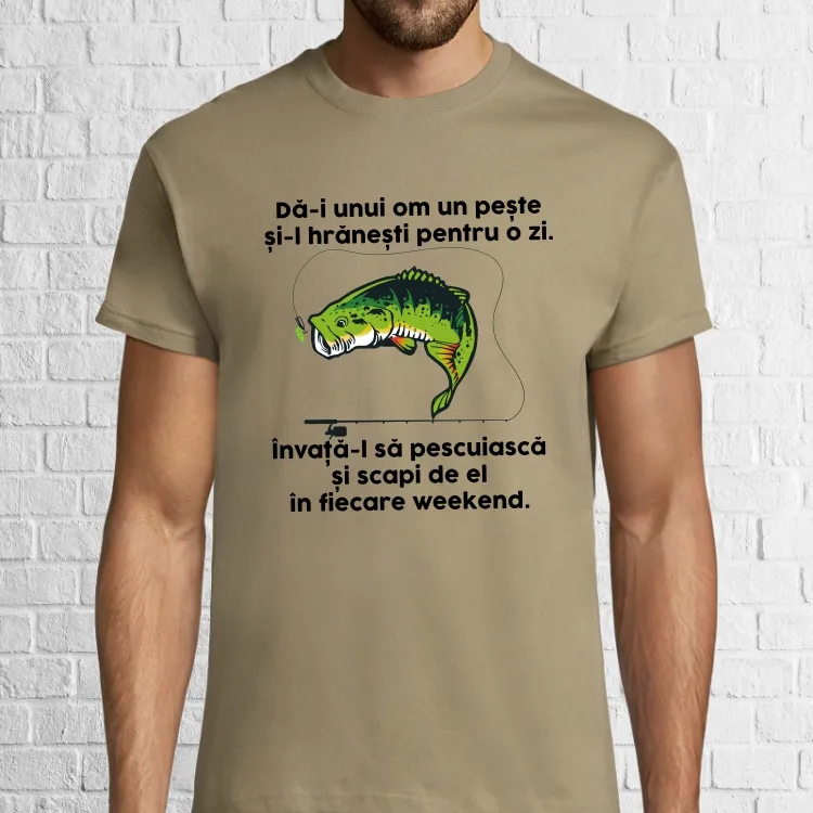Tricou bărbat - Învață-l să pescuiască