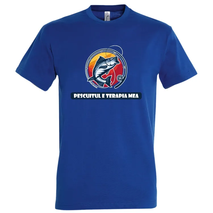 Cine mai are nevoie de terapie când pescuitul e mai eficient? Tricou bărbat - Pescuitul e terapia mea Tricou bărbat - Pescuitul e terapie