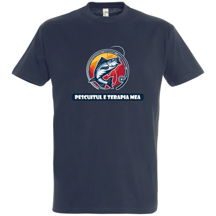 Cine mai are nevoie de terapie când pescuitul e mai eficient? Tricou bărbat - Pescuitul e terapia mea Tricou bărbat - Pescuitul e terapie