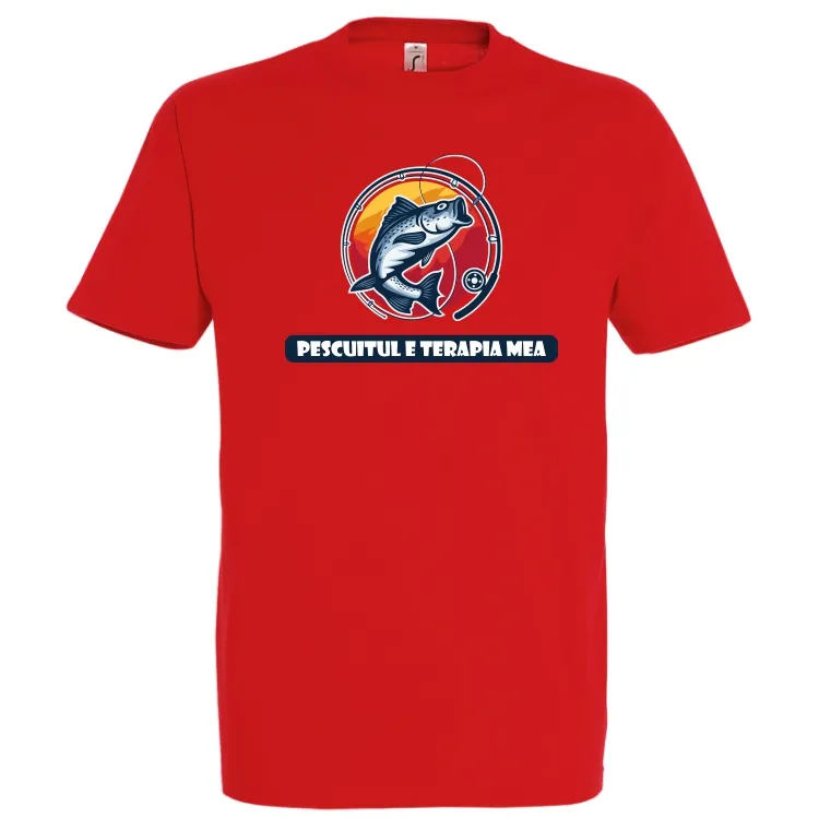 Cine mai are nevoie de terapie când pescuitul e mai eficient? Tricou bărbat - Pescuitul e terapia mea Tricou bărbat - Pescuitul e terapie