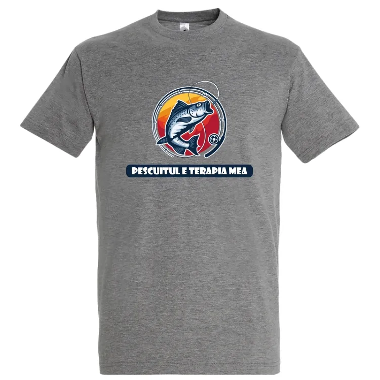 Cine mai are nevoie de terapie când pescuitul e mai eficient? Tricou bărbat - Pescuitul e terapia mea Tricou bărbat - Pescuitul e terapie