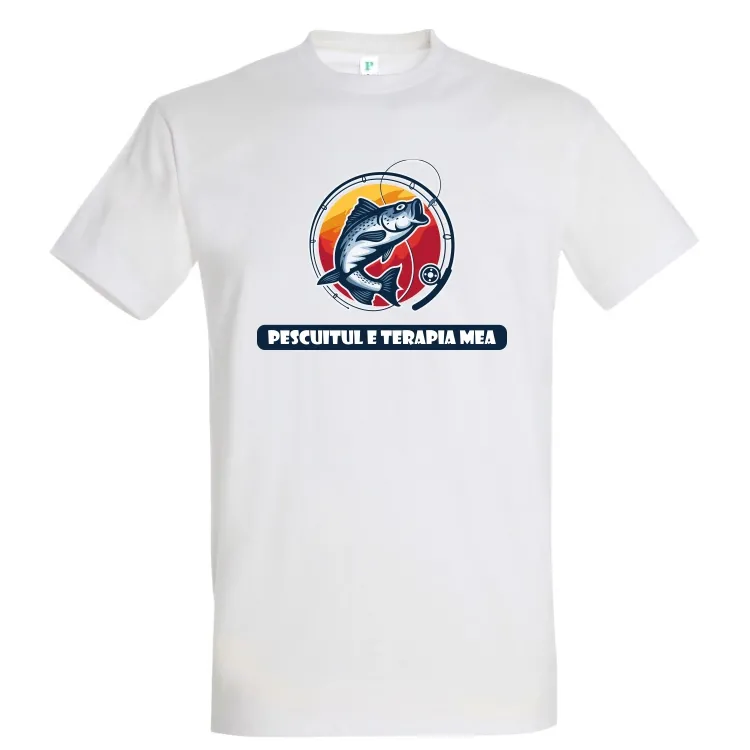 Cine mai are nevoie de terapie când pescuitul e mai eficient? Tricou bărbat - Pescuitul e terapia mea Tricou bărbat - Pescuitul e terapie