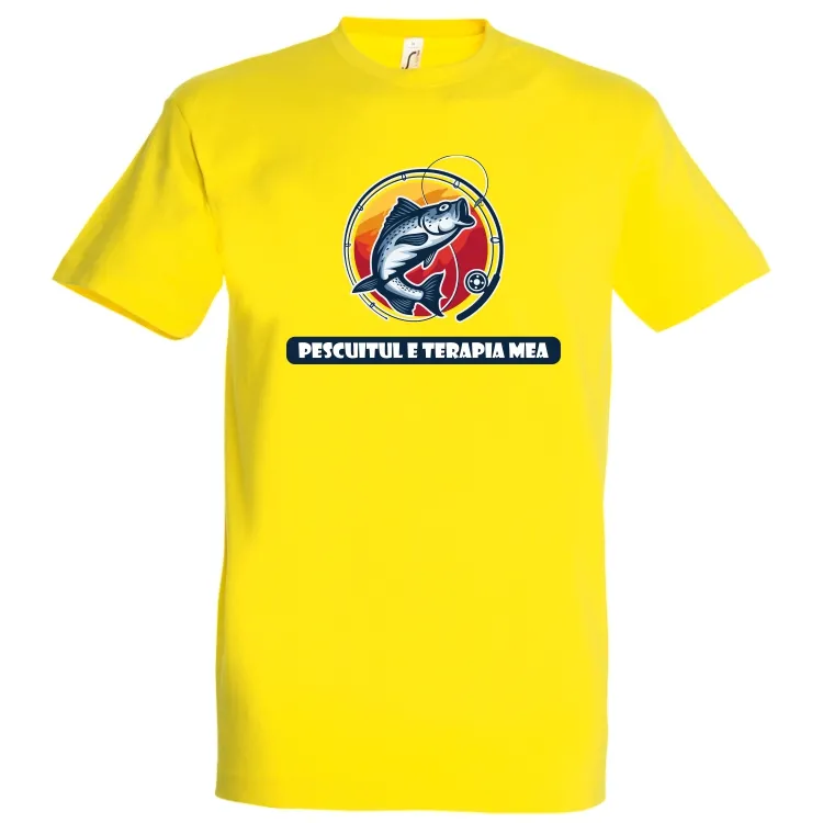 Cine mai are nevoie de terapie când pescuitul e mai eficient? Tricou bărbat - Pescuitul e terapia mea Tricou bărbat - Pescuitul e terapie