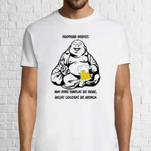 Tricou barbati Proverb Budist Umflat Bere