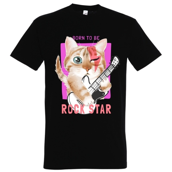 Tricou bărbat - Rock Star Cat