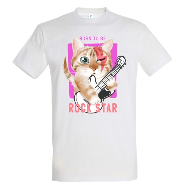 Tricou bărbat - Rock Star Cat