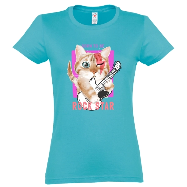 Tricou damă - Rock Star Cat