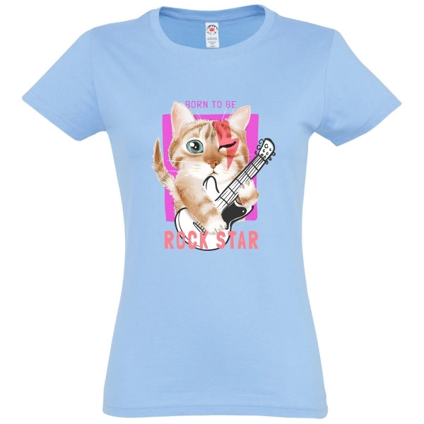 Tricou damă - Rock Star Cat