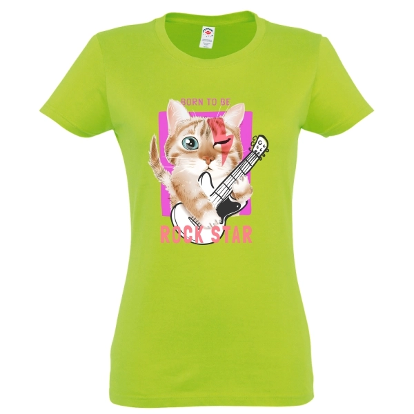 Tricou damă - Rock Star Cat