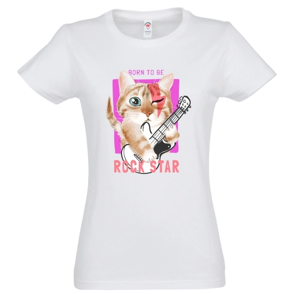 Tricou damă - Rock Star Cat