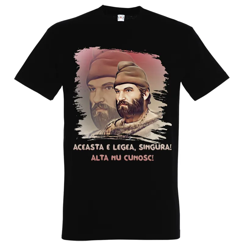 Tricou negru de bărbat - Singura lege