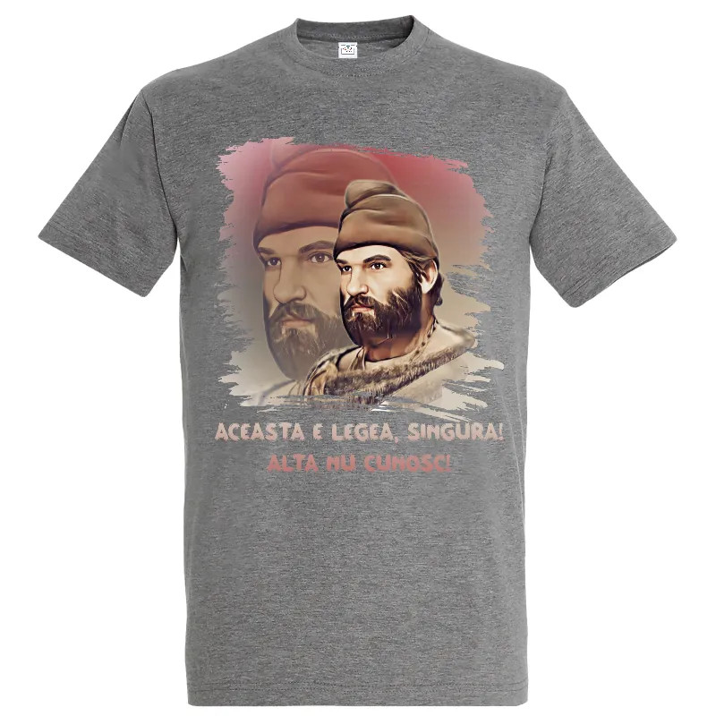Tricou gri de bărbat - Singura lege