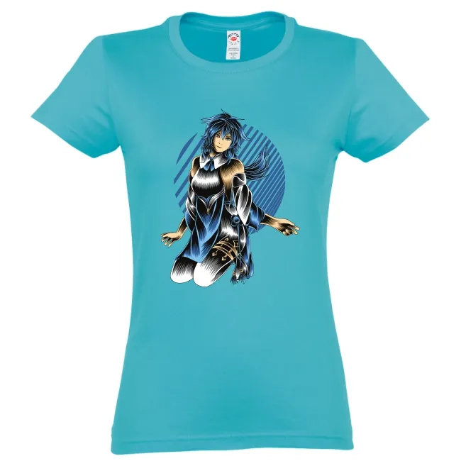 Tricou damă - Anime Blue Hair Beauty