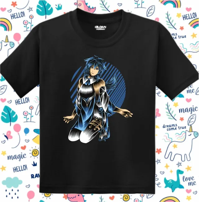 Tricou copil - Anime Blue Hair Beauty