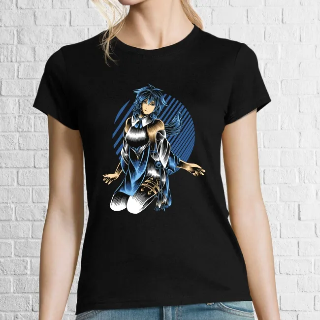 Tricou damă - Anime Blue Hair Beauty