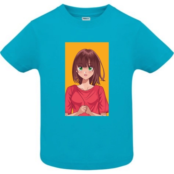 Tricou copil - Anime Green Eyes Girl