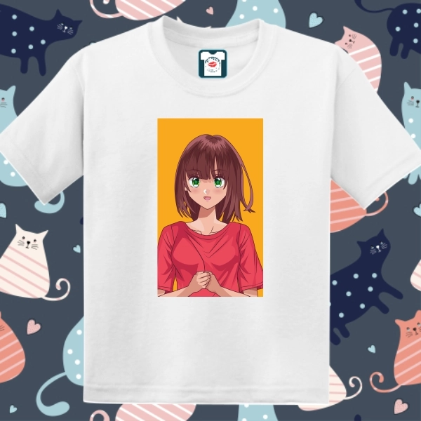 Tricou copil - Anime Green Eyes Girl