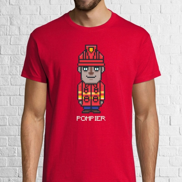 Tricou bărbat- Pixel Pompier