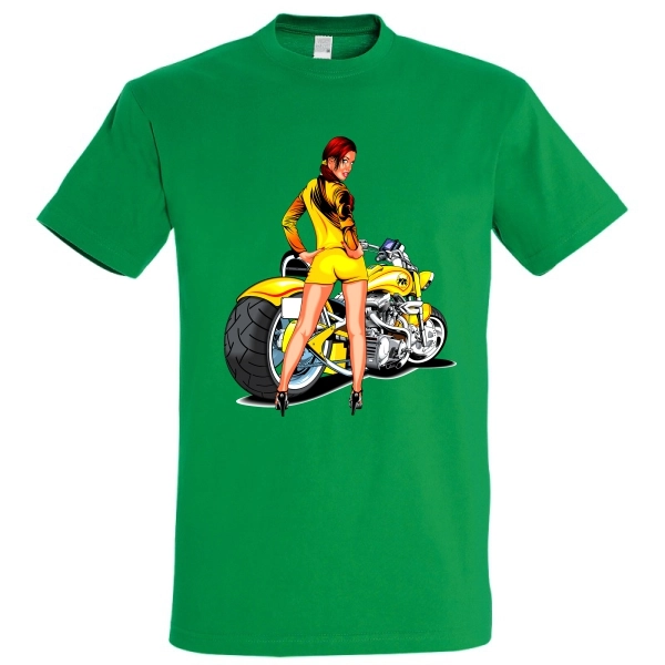 Tricou bărbat - Motocicleta galbenă