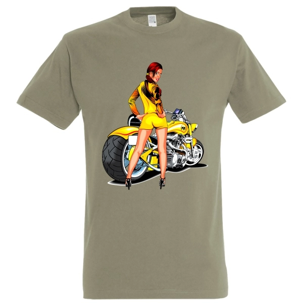 Tricou bărbat - Motocicleta galbenă