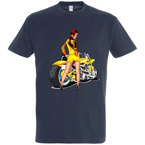 Tricou bărbat - Motocicleta galbenă