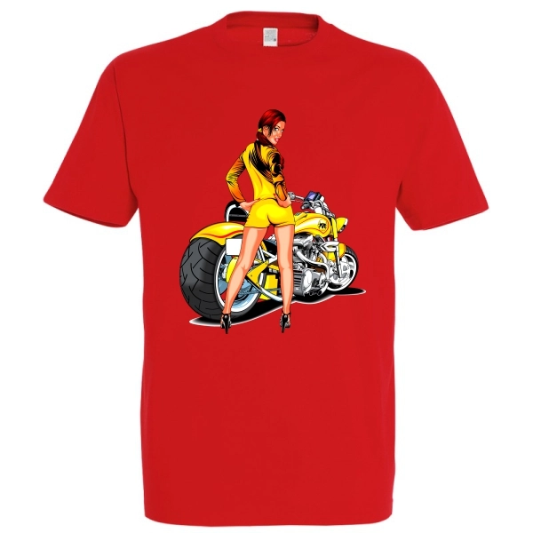 Tricou bărbat - Motocicleta galbenă