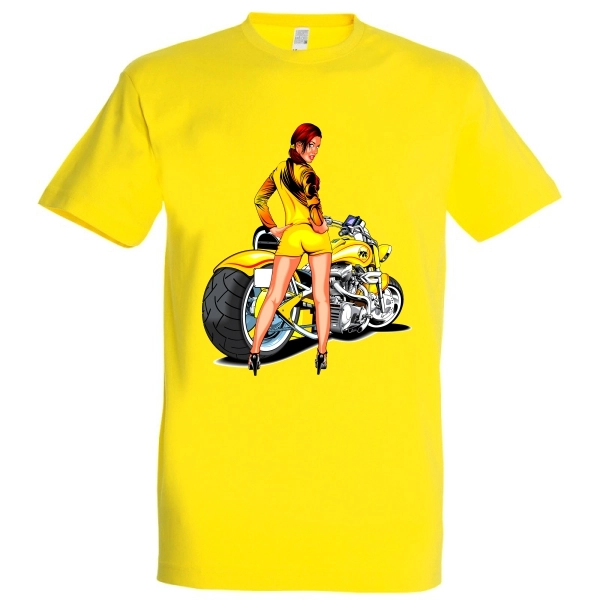 Tricou bărbat - Motocicleta galbenă