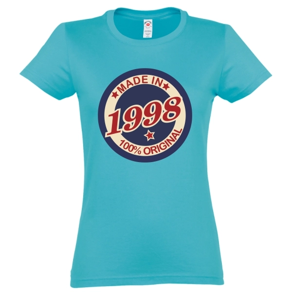 Tricou damă- Original 1998 - pentru femeile născute în acest an, dar care încă se simt în formă maximă pentru că au „toate piesele originale”. Tricou damă - Original 2006