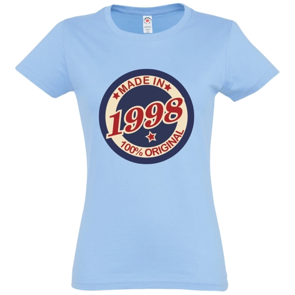 Tricou damă- Original 1998 - pentru femeile născute în acest an, dar care încă se simt în formă maximă pentru că au „toate piesele originale”. Tricou damă - Original 2004