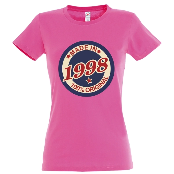 Tricou damă- Original 1998 - pentru femeile născute în acest an, dar care încă se simt în formă maximă pentru că au „toate piesele originale”. Tricou damă - Original 2002