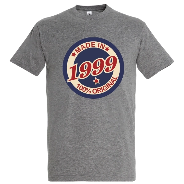 Tricou bărbat - Original 1999 - pentru bărbații născuți în acest an, dar care încă se simt în formă maximă pentru că au „toate piesele originale”. Tricou bărbat - Original 2002