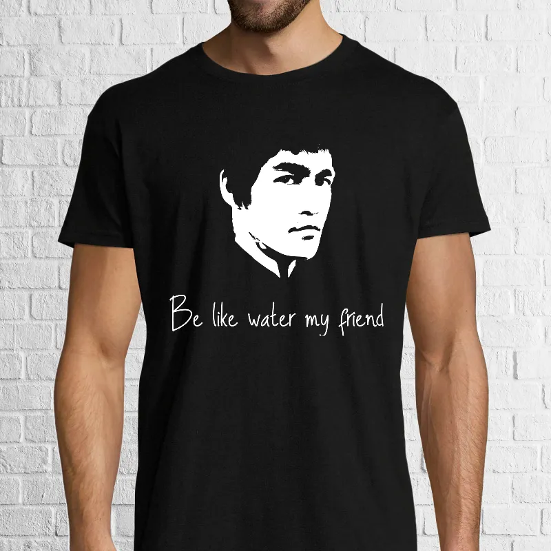 Tricou de bărbat împrimat cu grafică și o replică celebră a lui Bruce Lee: Be like water my friend Tricou bărbat - Like water