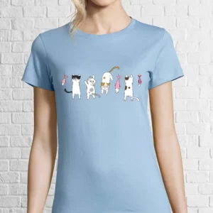 Tricou damă - Pisici pe sârmă