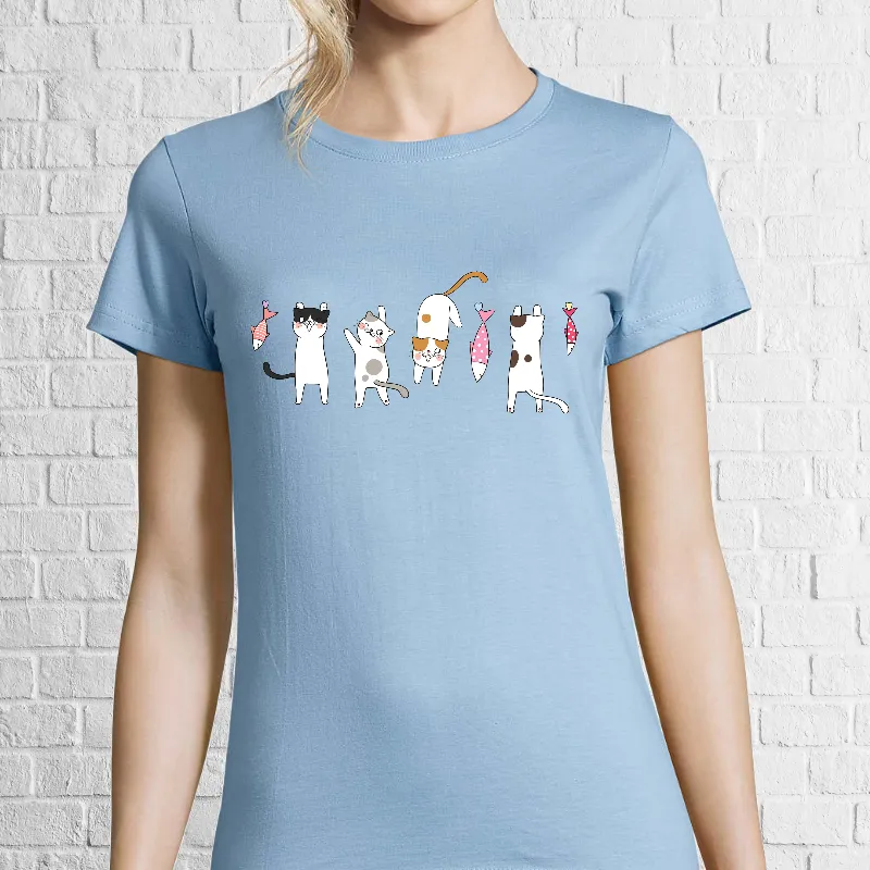 Tricou damă - Pisici pe sârmă