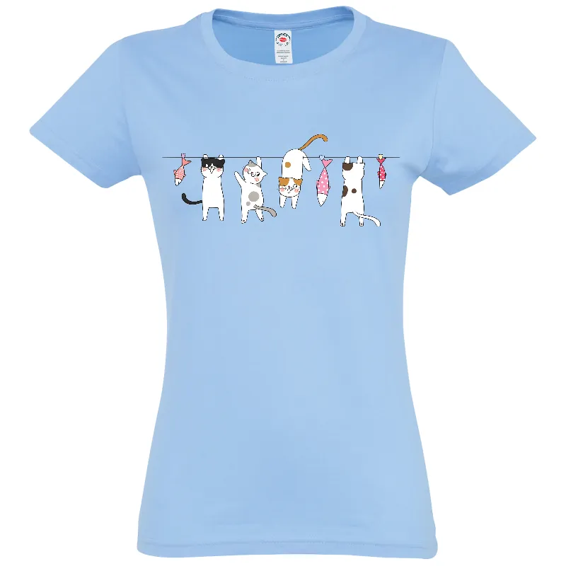 Tricou damă - Pisici pe sârmă