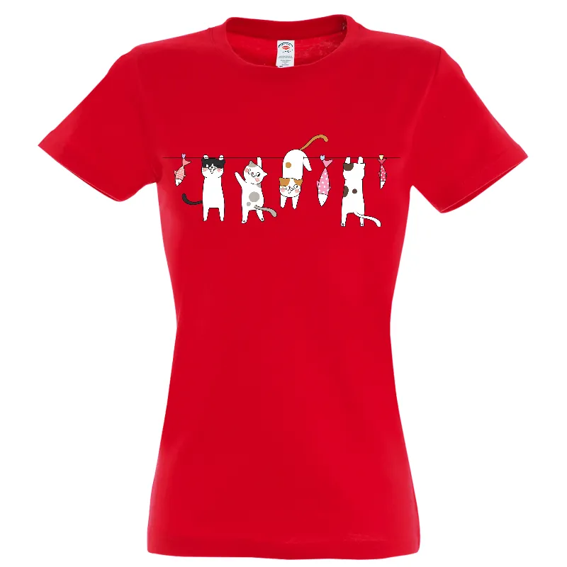 Tricou damă - Pisici pe sârmă