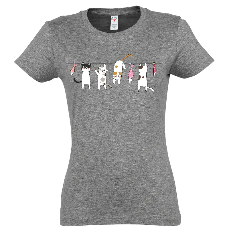 Tricou damă - Pisici pe sârmă