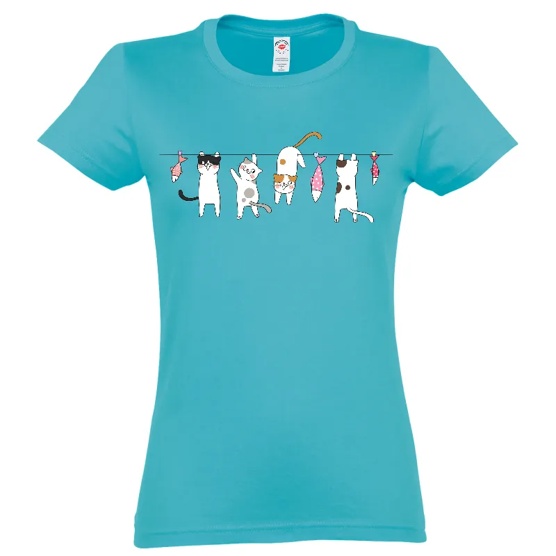 Tricou damă - Pisici pe sârmă