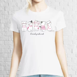Tricou damă - Lovely Cute Cat