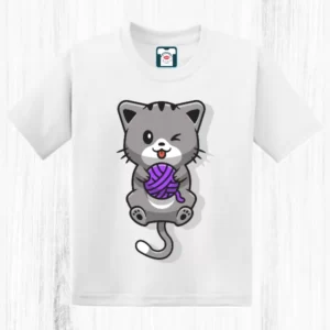 Tricou copii - Pisica cu ghem