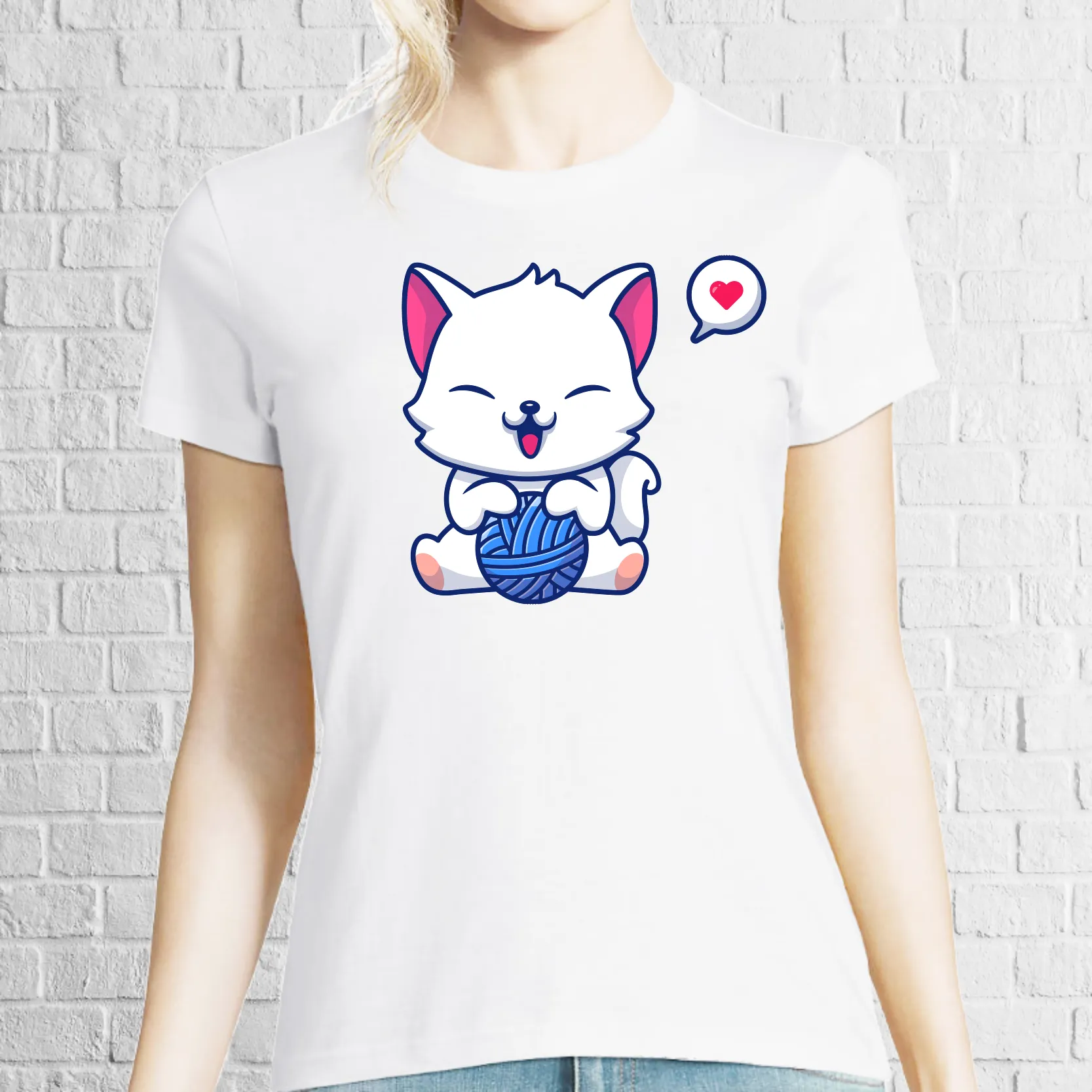 Tricou damă - Lovely Happy Cat