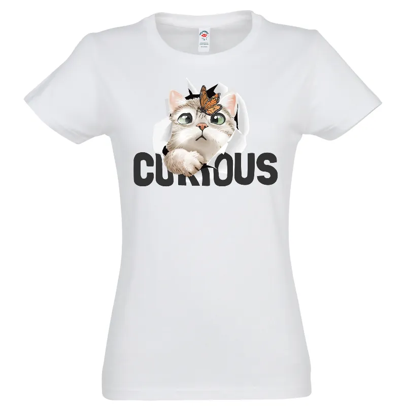 Tricou damă - Curious Cat