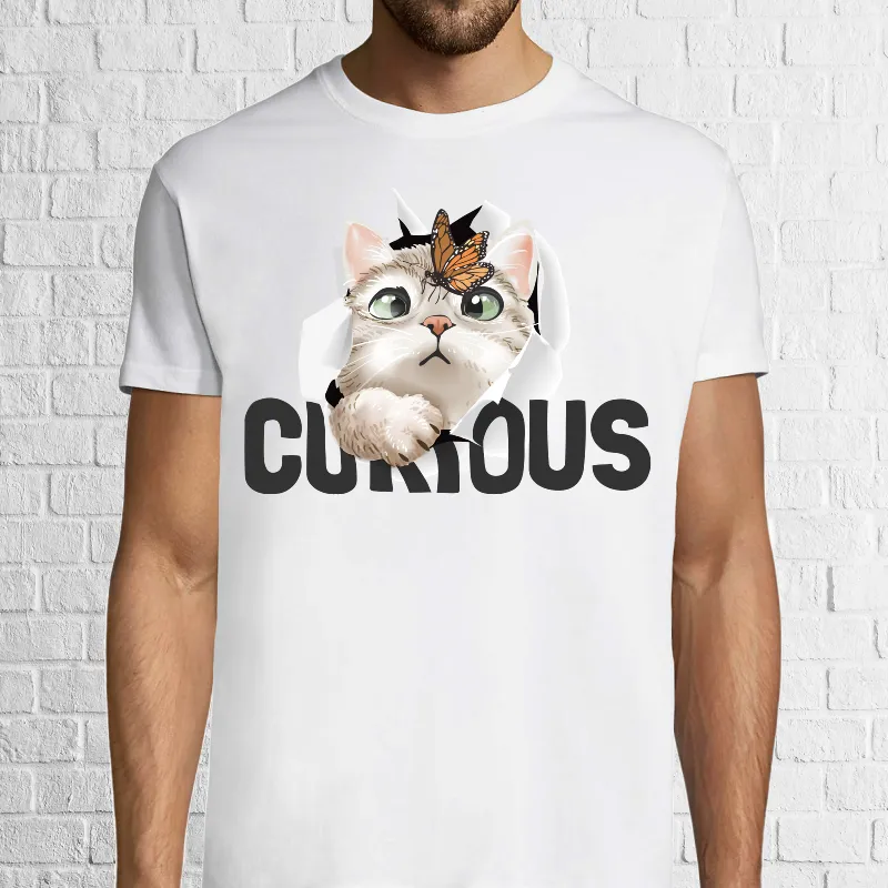 Tricou bărbat - Curious Cat